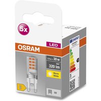OSRAM Base PIN LED bi-pin bulb G9 2.6W 320lm 5-pack