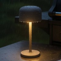 FH Lighting Finley LED table lamp, sand grey Height 22 cm Metal, IP54