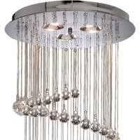 Searchlight Suspension Hallway, chaîne cristal, 80 cm