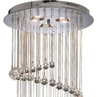 Searchlight Hallway pendant light, crystal chain, 80 cm