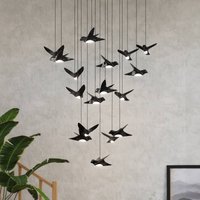 EGLO Stars of Light LED pendant lamp Paratebueno black round 17fl
