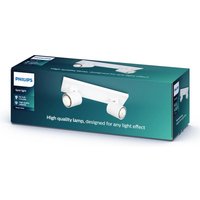 Philips myLiving Runner spot pour plafond GU10 à 2 lampes blanc