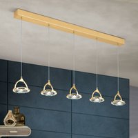 Orion Suspension linéaire LED Moon, à 5 lampes, dorée