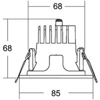 BRUMBERG Apollo Micro, facetté, rond, 3.000 K, blanc