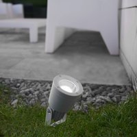 LEDS-C4 Hubble outdoor spotlight, grey, GU10, aluminium