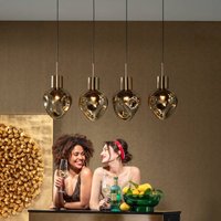 KARE Supernova pendant light, amber, 110 cm, E27