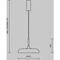 Maytoni LED pendant light Gerhard, grey, Ø 30 cm, metal