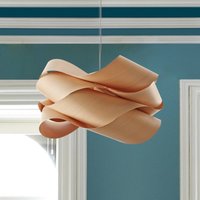 LZF LAMPS LZF hanging light, beech/nickel colour, Ø 69 cm, wood