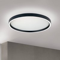 LED-loftlampe MASCA, sort, Ø 40 cm, CCT, metal, dæmpbar
