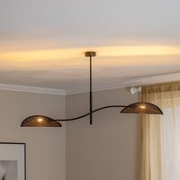 EMIBIG LIGHTING Lotus ceiling lamp, black/gold, 2-bulb