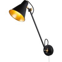 Searchlight 6302 wall lamp made of metal, black and gold