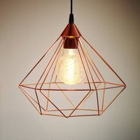 EGLO Suspension Tarbes à 1 lampe, 32,5 cm, cuivre