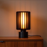 Lucide Bordslampa Lambres, svart, höjd 27 cm, metall