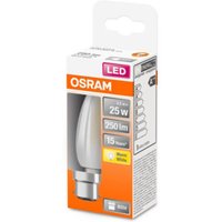 OSRAM kronljuslampa B22d 2,5W 2.700K matt