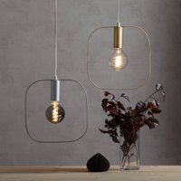 STAR TRADING Shape decorative hanging light with square, silver