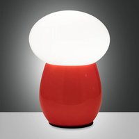 Fabas Luce Freddy table lamp, red, height 30 cm, blown glass, E27