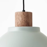 Brilliant Erena pendant light, wooden detail, light green