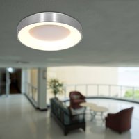 Steinhauer LED ceiling light Ringlede 2,700 K Ø 30 cm, silver