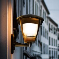 SEGULA Antique up outdoor wall light, black, aluminium, E27