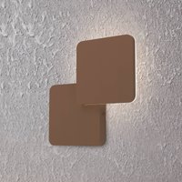 EGLO LED-utomhusvägglampa Pedersano, rostfärgad, längd 14 cm Metall