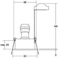 BRUMBERG Tirrel deep spot encastré GU10, rond, aluminium
