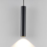 Deko-Light CAN pendant light, black, height 35 cm, Ø 6 cm, metal, GU10