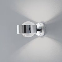 Argon Vägglampa Mado, stål kromfärgad, glas rökfärgad, 1 lampa