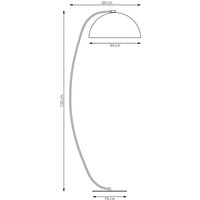 EMIBIG LIGHTING Golvlampa Arcos, vit, höjd 150 cm, metall
