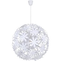 Globo Stella hanging light made of plastic flowers white