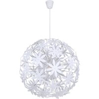 Globo Hänglampa Stella av plastblommor, vit