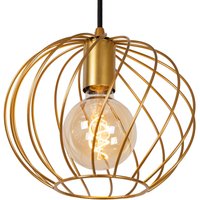 Lucide Hänglampa Danza, 3 lampor, rund, guld