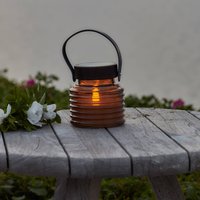 Sirius Aston Jar LED solar light, height 12 cm, amber/brown, IP44