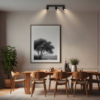 Briloner Ida ceiling spotlight, black, 3-bulb, plastic/metal