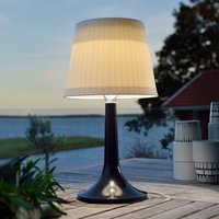 Czarna solarna lampa stołowa LED ASSISI SITRA