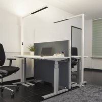 Arcchio LED office floor lamp Jolinda, white, metal, sensor