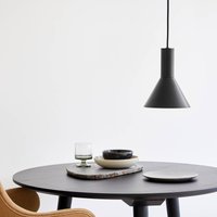 FRANDSEN Lyss pendant light, black, metal, Ø 18 cm, E27
