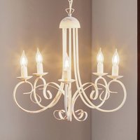 ONLI Pompei chandelier, without lampshades, antique white