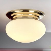 ORION Taklampa Delia, mässing, glas kräm