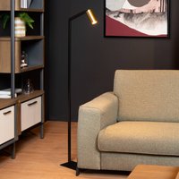 Lucide Lampadaire Sybil pivotant noir/doré