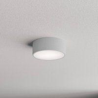 TEMAR LIGHTING Plafonnier Cleo 200, gris, capteur, IP54, Ø 20 cm, métal