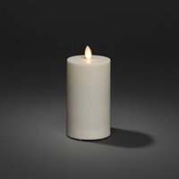 Konstsmide Christmas LED candle IP44 cream white smooth Height 18cm
