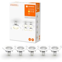 LEDVANCE LED-inbyggnadsspot GU10 Recessed 5er vit