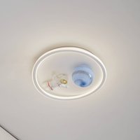 Lindby LED ceiling light Kosmo, 40 cm, white, metal, Earth