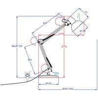 Aluminor Calypsa desk lamp, white