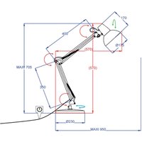 Aluminor Calypsa skrivbordslampa, vit