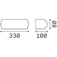 Ideallux Ideal Lux utomhusvägglampa Giove, grå, aluminium, upp/ner