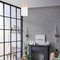 Envostar Asolita plafonnier abat-jour tissu blanc