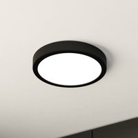 EGLO LED ceiling lamp Fueva 5 IP44 3000K black Ø21cm