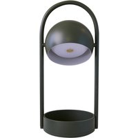 FRANDSEN LED-batteridriven bordslampa Ball Portable, olivgrön, stål