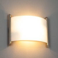 Lindby vägglampa Filippa, 31 cm, nickel, glas, E27